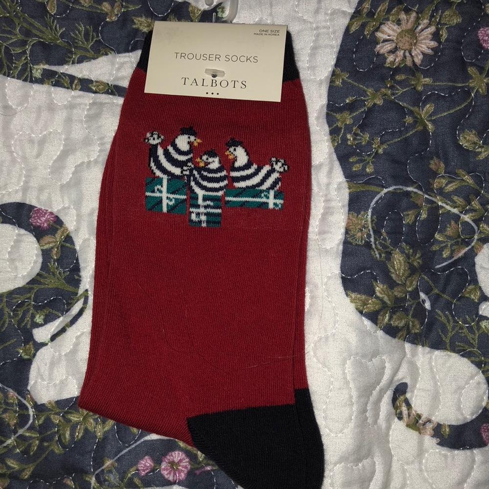 Talbots BRAND NEW socks with design